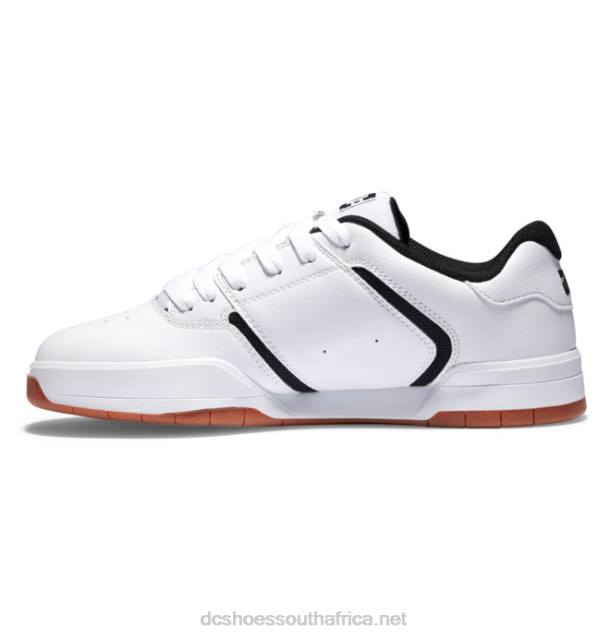 White/Black/Gum PR2L197 DC Shoes Men's Central Shoes