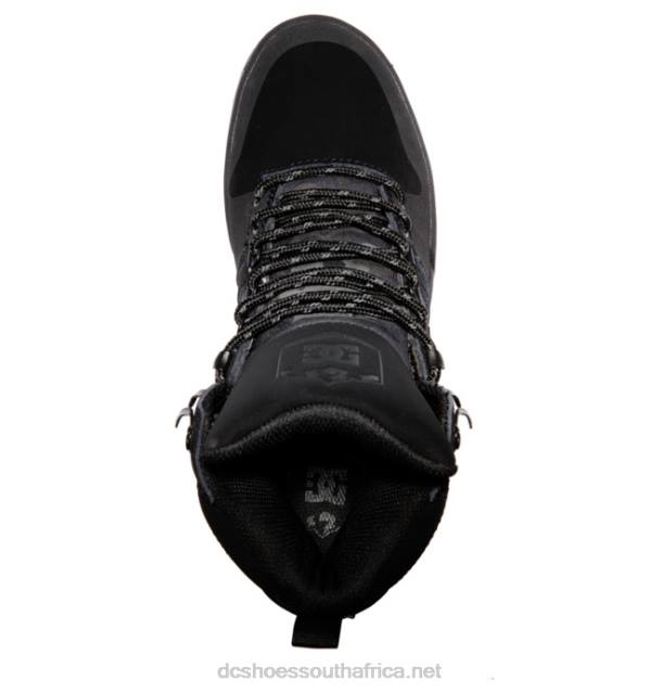 Black/Grey PR2L195 DC Shoes Men's Pure High-Top Water-Resistant Winter Boots