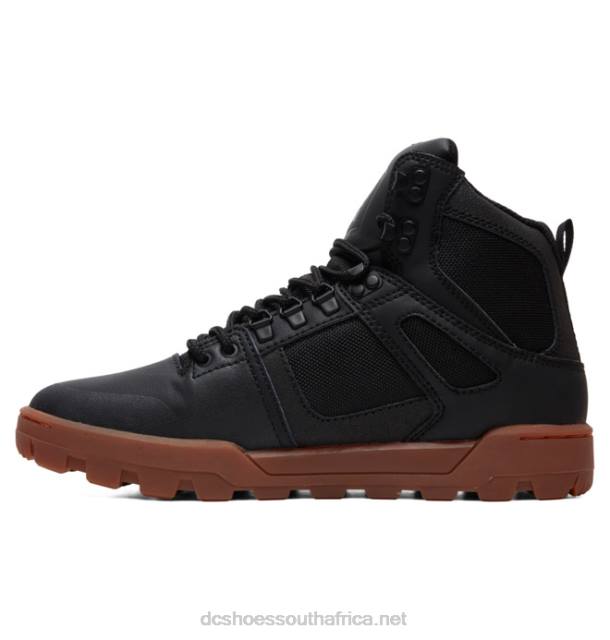 Black/Gum PR2L228 DC Shoes Men's Pure Hi Weather Resistant Winter Boots