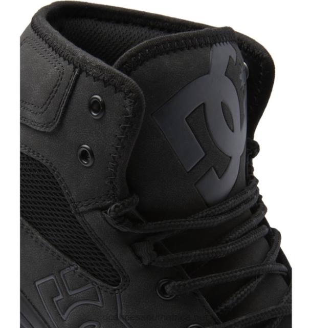 Black PR2L231 DC Shoes Men's Versatile HI High-Top Water-Resistant Winter Boots