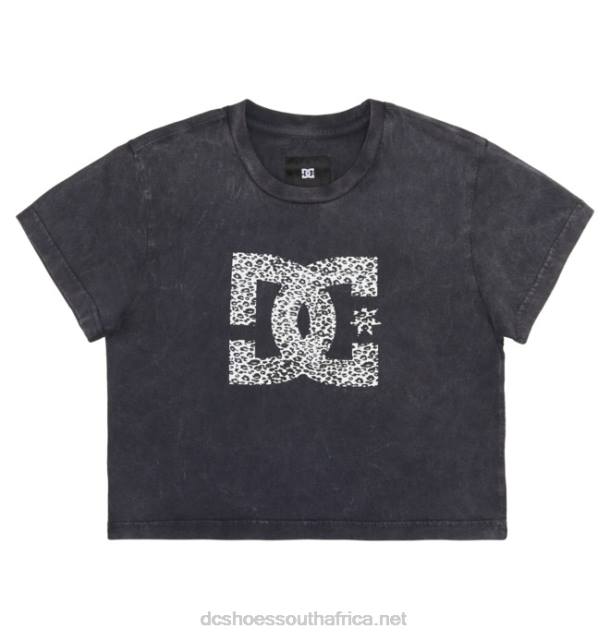 Black Acid PR2L485 DC Shoes Women's DC Star Fill Cropped Baby T-Shirt