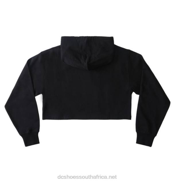 Black/Fuchsia PR2L504 DC Shoes Women's DC Cropped Hoodie 2