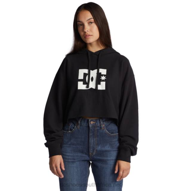 Black PR2L481 DC Shoes Women's DC Cropped Hoodie 2