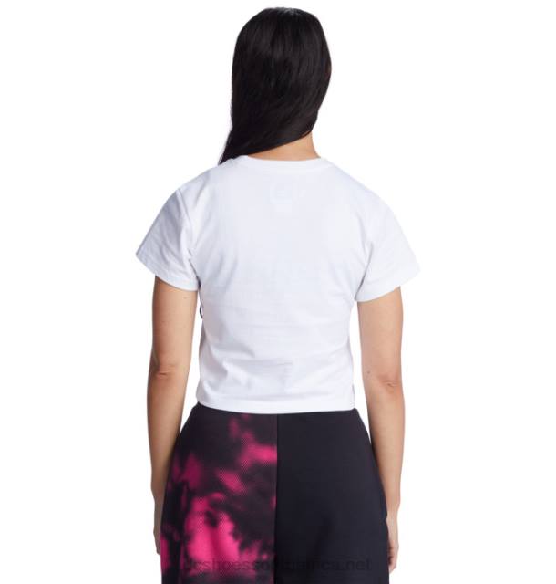 White PR2L472 DC Shoes Women's DC Star Cropped T-Shirt