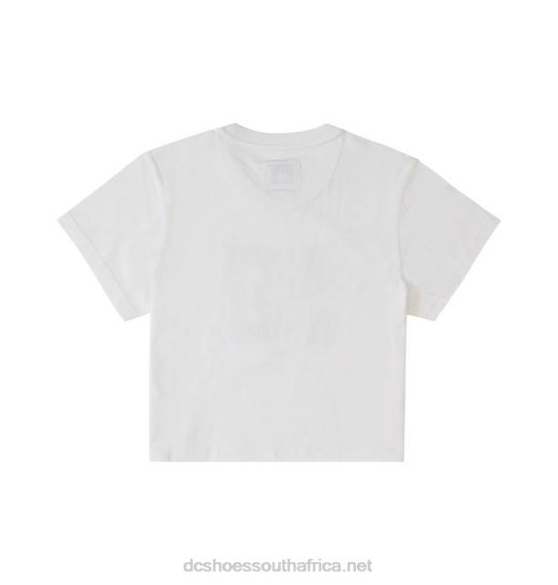 White PR2L472 DC Shoes Women's DC Star Cropped T-Shirt