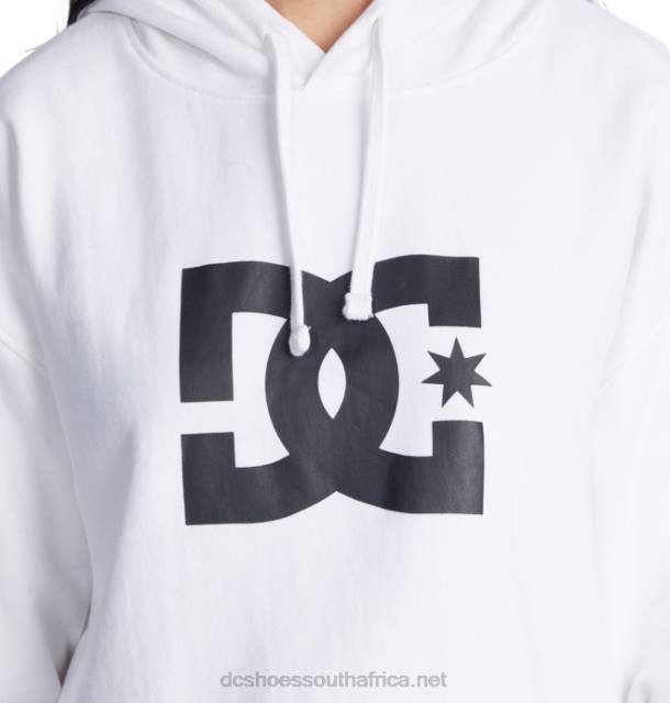 White PR2L483 DC Shoes Women's DC Cropped Hoodie 2