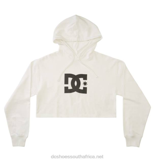 White PR2L483 DC Shoes Women's DC Cropped Hoodie 2
