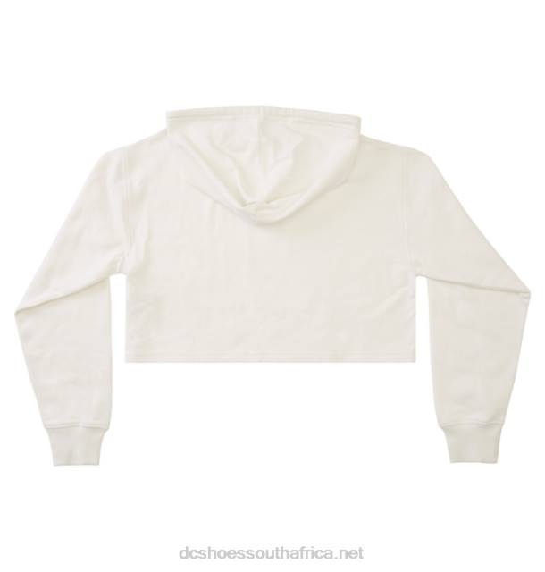 White PR2L483 DC Shoes Women's DC Cropped Hoodie 2