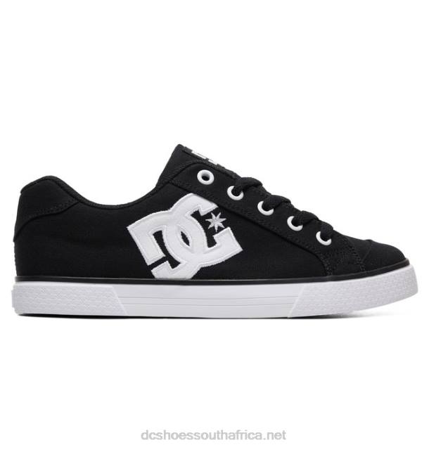 Black/White PR2L454 DC Shoes Women's Chelsea Canvas Shoes