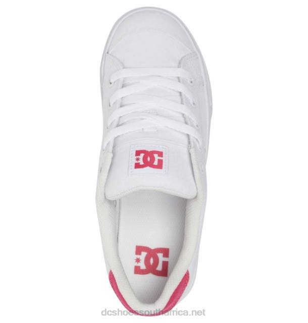 White/Crazy Pink PR2L461 DC Shoes Women's Chelsea Shoes