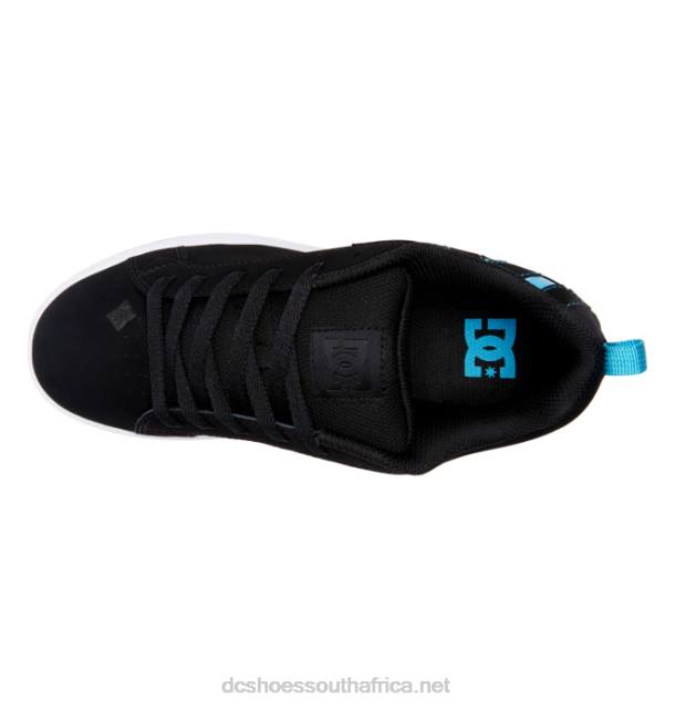 Black/Hawaiian Ocean PR2L447 DC Shoes Women's Court Graffik Shoes