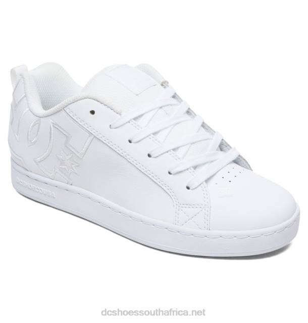 White PR2L442 DC Shoes Women's Court Graffik Shoes