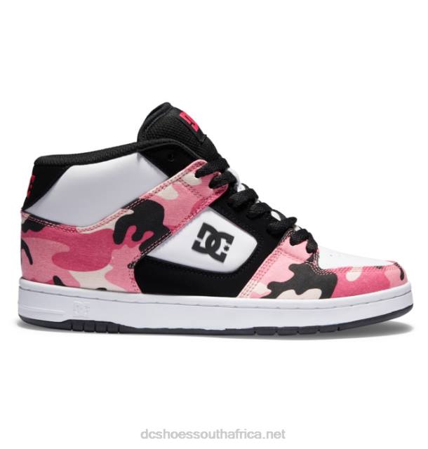 Black/Crazy Pink Camo PR2L479 DC Shoes Manteca 4 Mid - Mid-Top Shoes for Women
