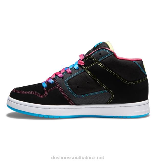 Black/Multi PR2L477 DC Shoes Manteca 4 Mid - Mid-Top Shoes for Women