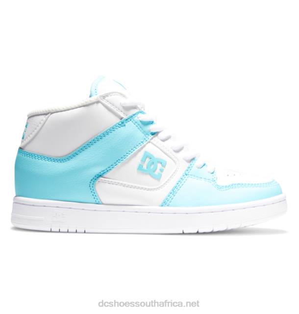 White/Blue PR2L500 DC Shoes Women's Manteca 4 MID Mid-Top Shoes