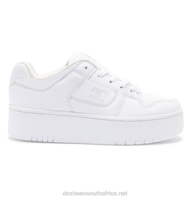 White PR2L488 DC Shoes Manteca 4 Platform Shoes for Women