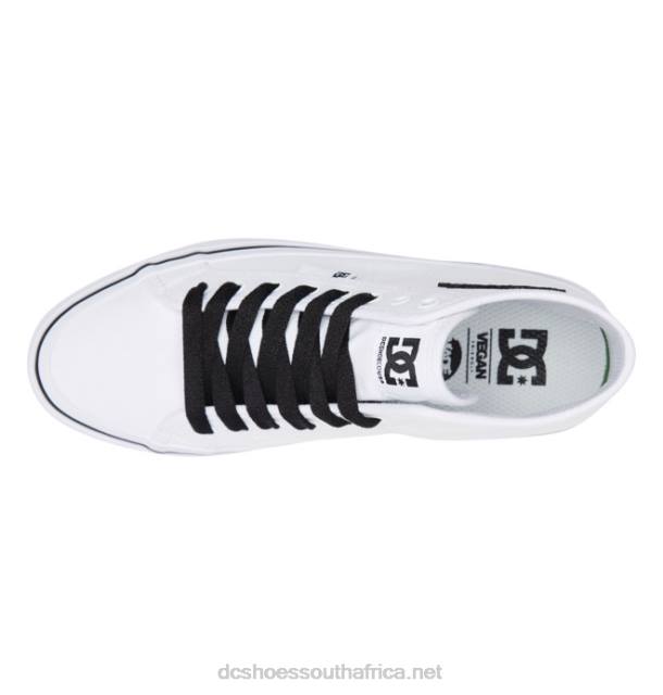 White/Black/Flower PR2L471 DC Shoes Women's Manual Hi Platform High-Top Shoes