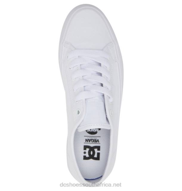 White PR2L473 DC Shoes Manual Platform - Flatform Shoes for Women