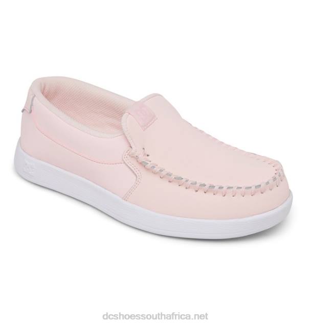 Light Pink PR2L434 DC Shoes Women's Villain Slip On Shoes
