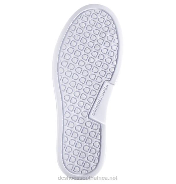 White/Pink PR2L436 DC Shoes Women's Villain Slip On Shoes